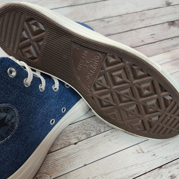 CONVERSE Women's Chuck Taylor All Star Lift Denim Jeans  Ortholite Insole 10.5 - Picture 6 of 16